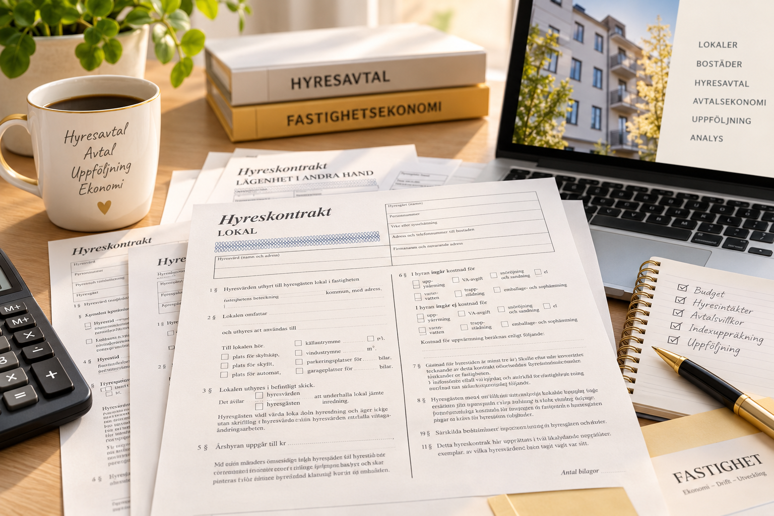 Hyresavtal och ekonomisk uppföljning av fastighetsrelaterade avtal